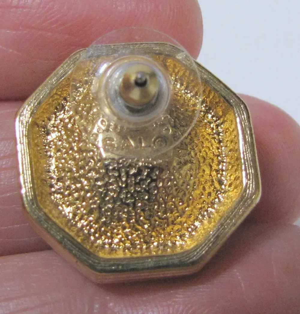 Swarovski Crystal Goldtone Pierced Earrings by SAL - image 3