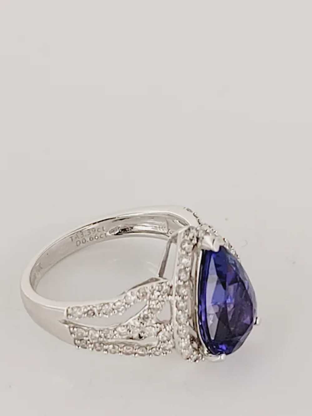 Diamond and Pear Cut Genuine Tanzanite 3.5 carats… - image 11