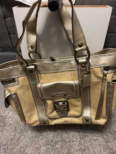 Straw shoulder bag coach - Gem