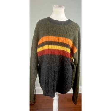 Vintage 90s Y2K SKYR 100% Shetland Wool Striped Si