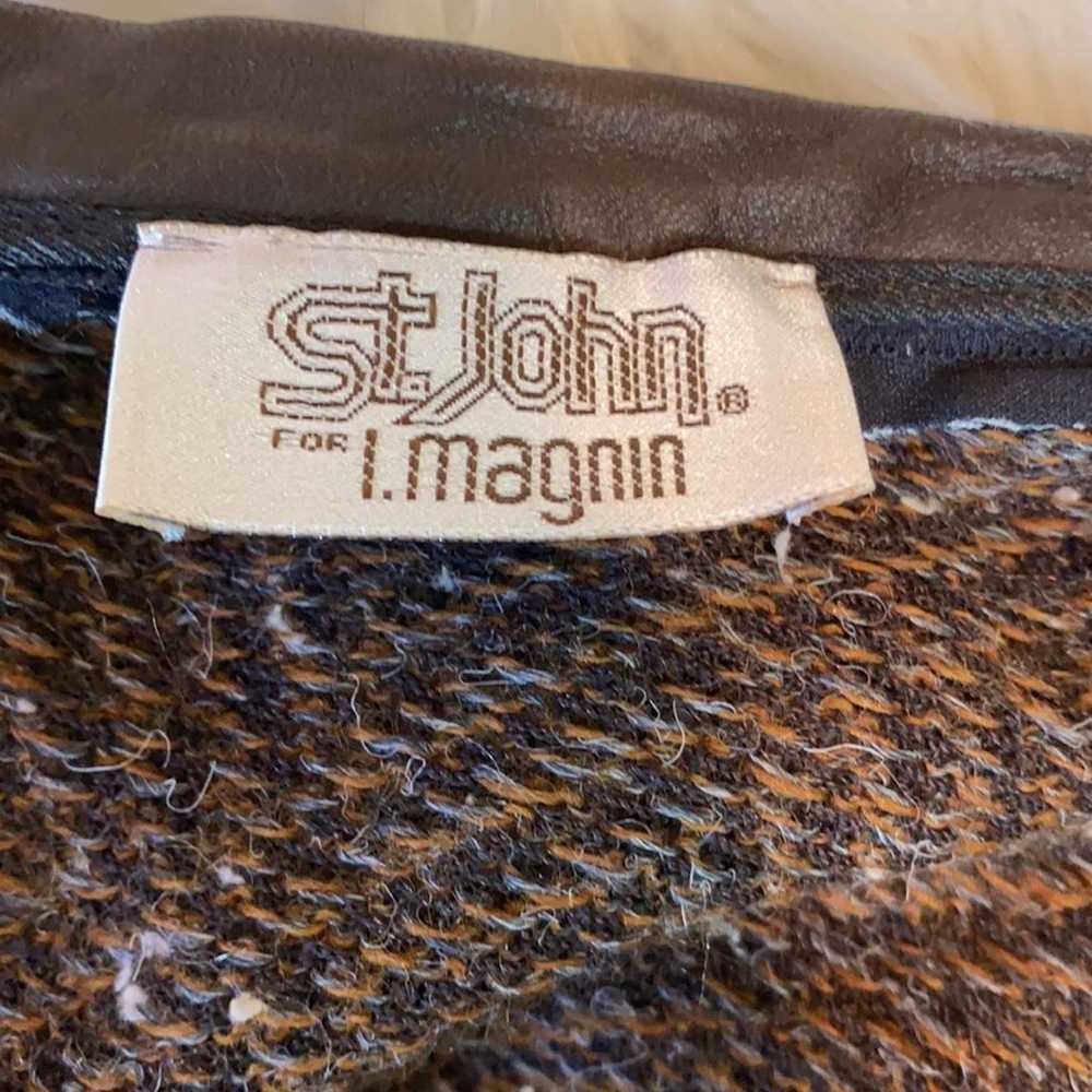 St. John for I. Magnin Vintage Tweed Open Jacket - image 7