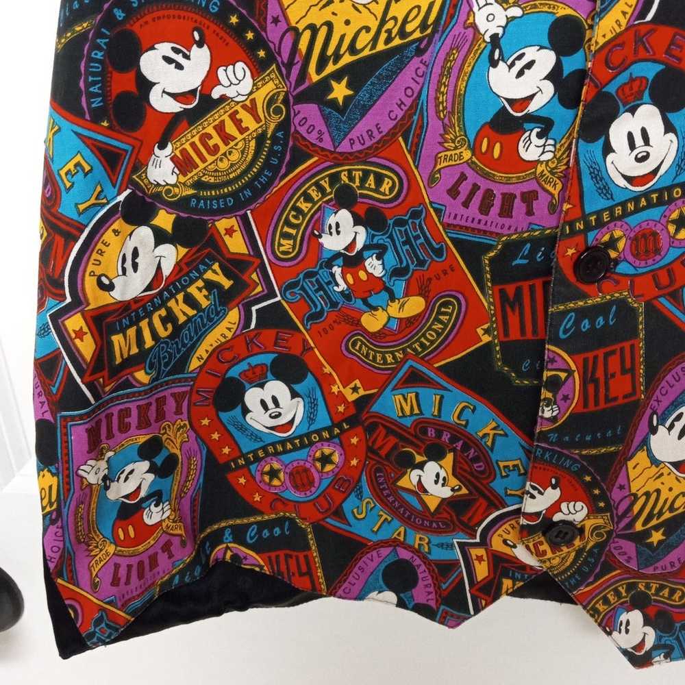 Vintage 90s  Mickey Mouse Disney Vest Sz L - image 3