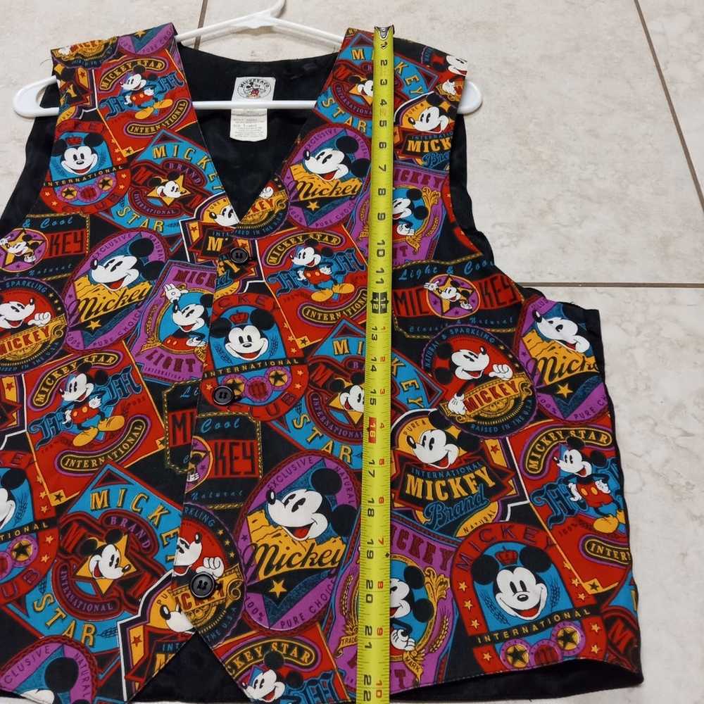 Vintage 90s  Mickey Mouse Disney Vest Sz L - image 9