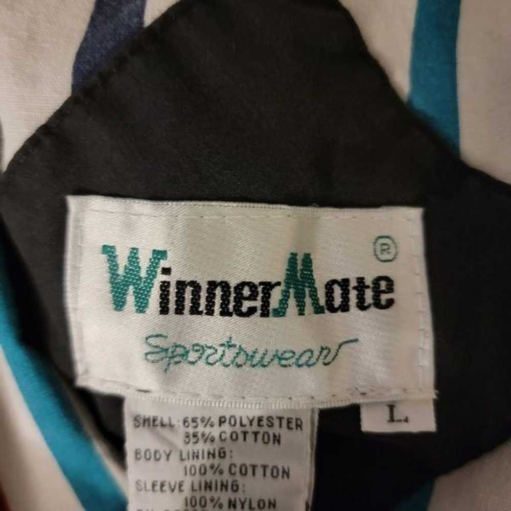 Vintage WinnerMate Sportsware Large Striped Black… - image 12