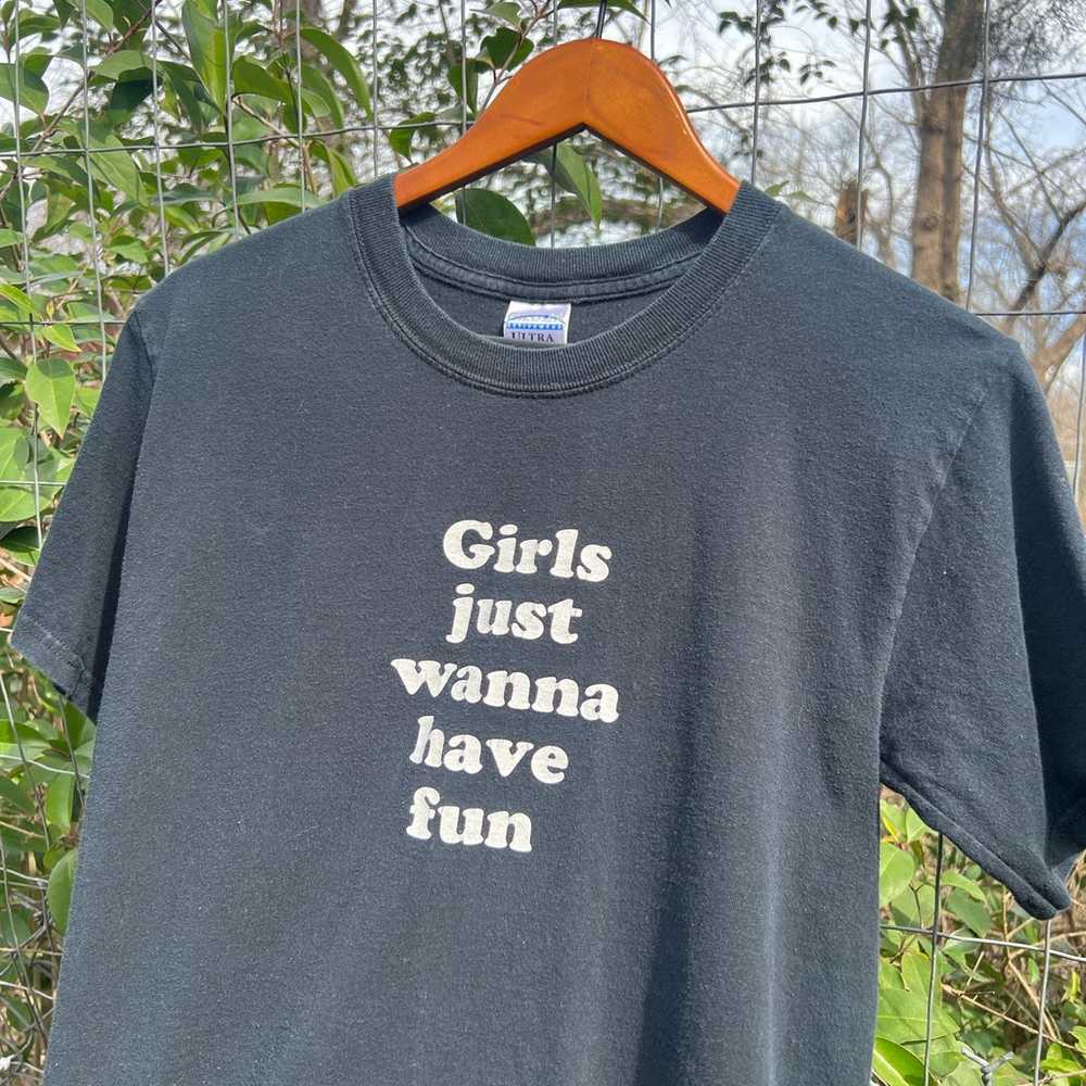 Vintage Y2K Girls Just Wanna Have Fun Statement G… - image 1