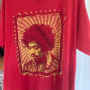 Vintage Y2K 2004 Jimi Hendrix red shirt