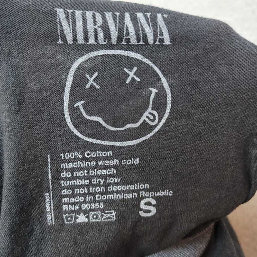 Nirvana Tee Shirt Men's Retro Graphic Burnout Bla… - image 5