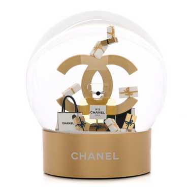 CHANEL Glass CC Shopping Bag Snow Globe Gold - image 1