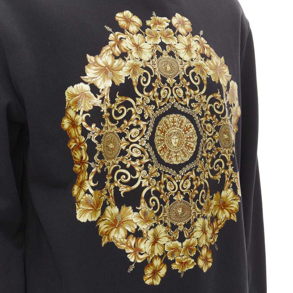 Versace new VERSACE black gold Barocco Hibiscus M… - image 7