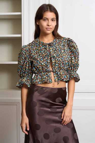 Maisoncleo Black Multi-Floral Angele cotton Blouse - image 1