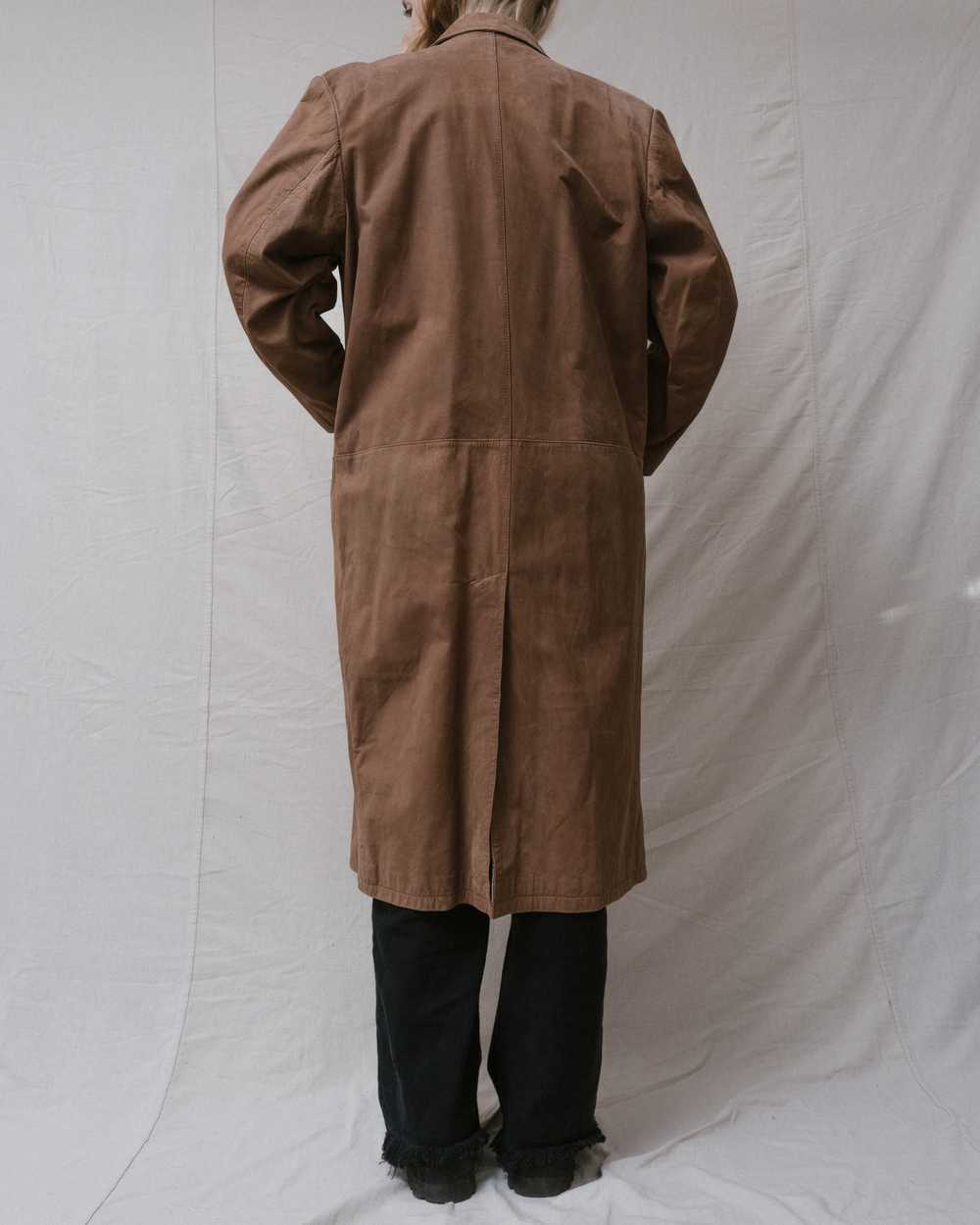 Vintage Tan Leather Coat (S/M) - image 4