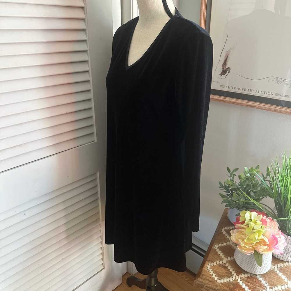 KC SPENCER Vintage Womens Black Velvet Long Sleev… - image 4