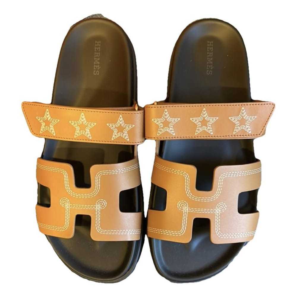 Hermès Chypre leather sandal - image 1