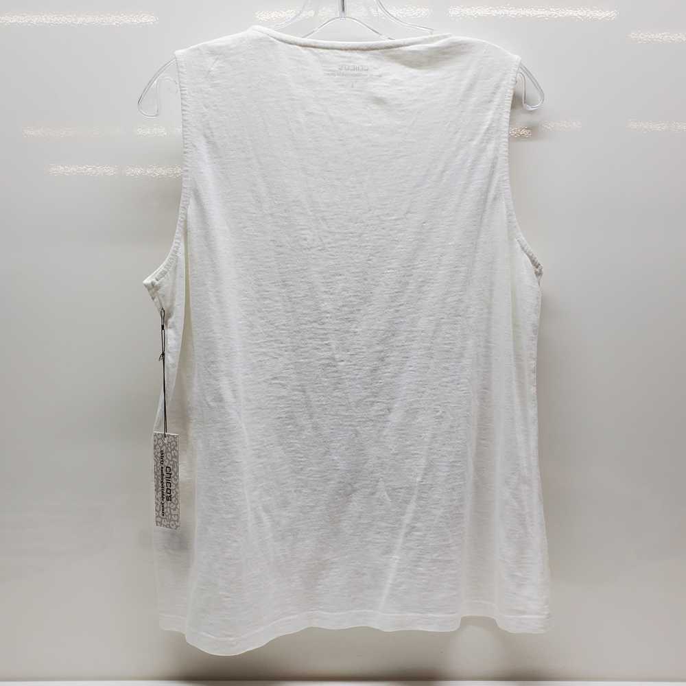 Chico's Apparel Silver Dreama Tank Optic White Sz… - image 4