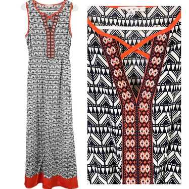 Anthropologie THML maxi embroidered detail geomet… - image 1