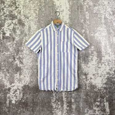 River Island Mens Oxford Blue White Pajama Stripe… - image 1