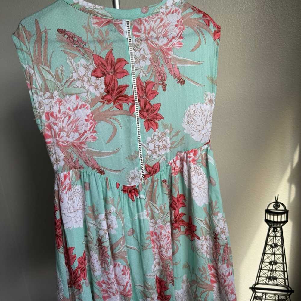 Mink Pink Backyard Bliss Mint Green Babydoll Dress - image 7