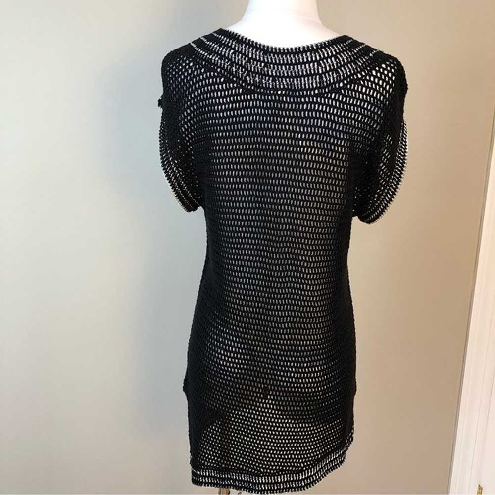 Rachel Roy black crochet see through silver chain… - image 10