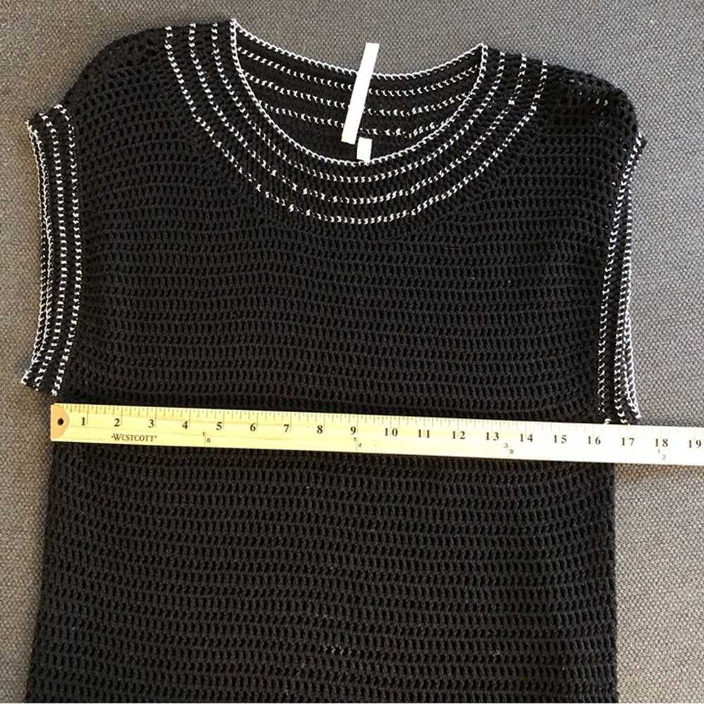 Rachel Roy black crochet see through silver chain… - image 9
