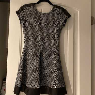 Parker black/white patterned dress