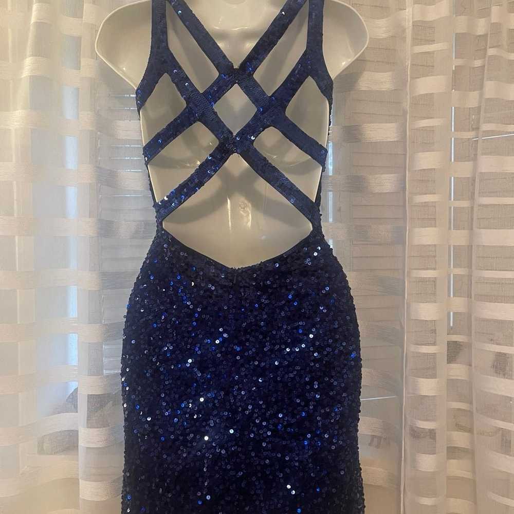 Blue Sequin Prom/Homecoming/Formal Dress - image 3