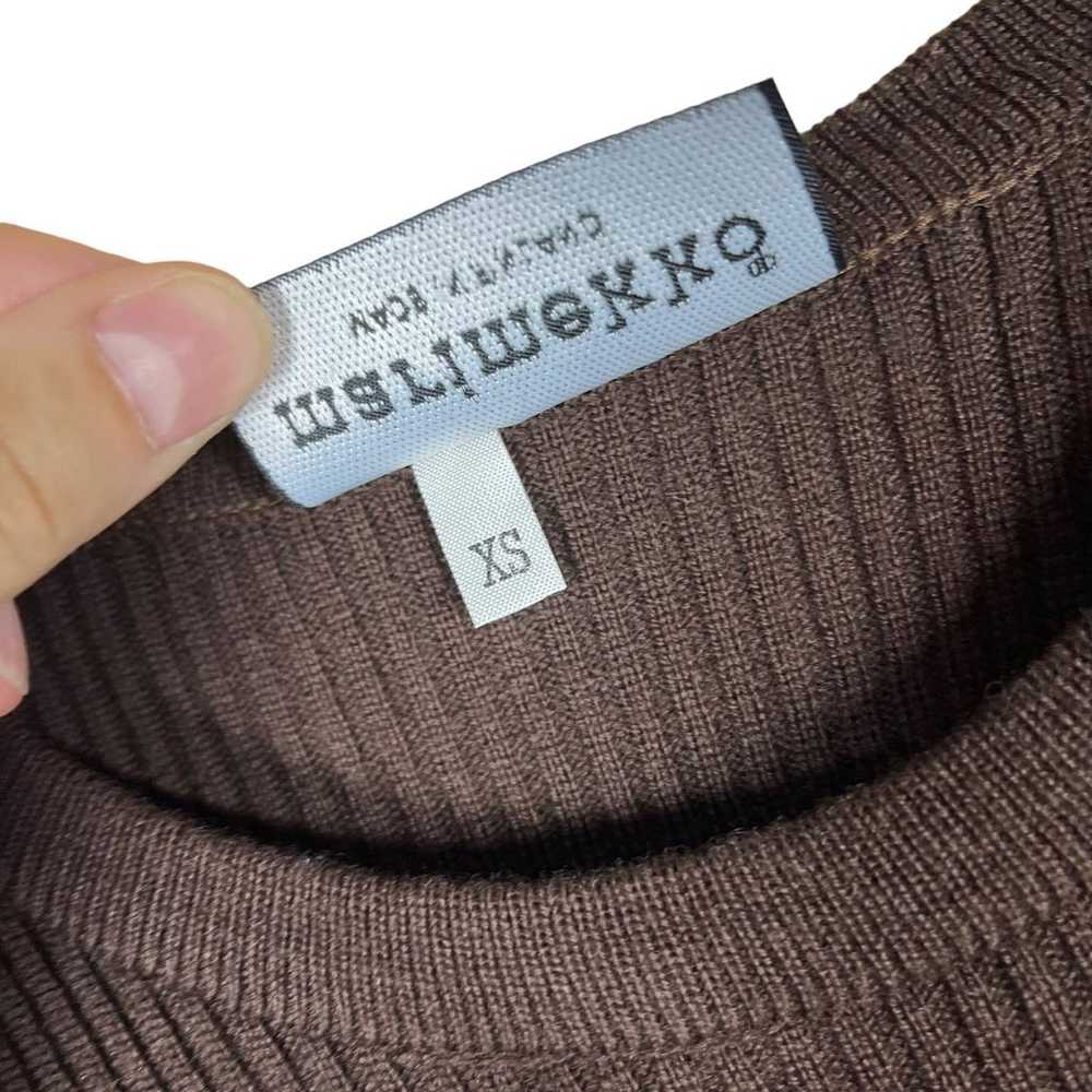 Marimekko Sweater Dress Midi Brown Ribbed Long Sl… - image 7
