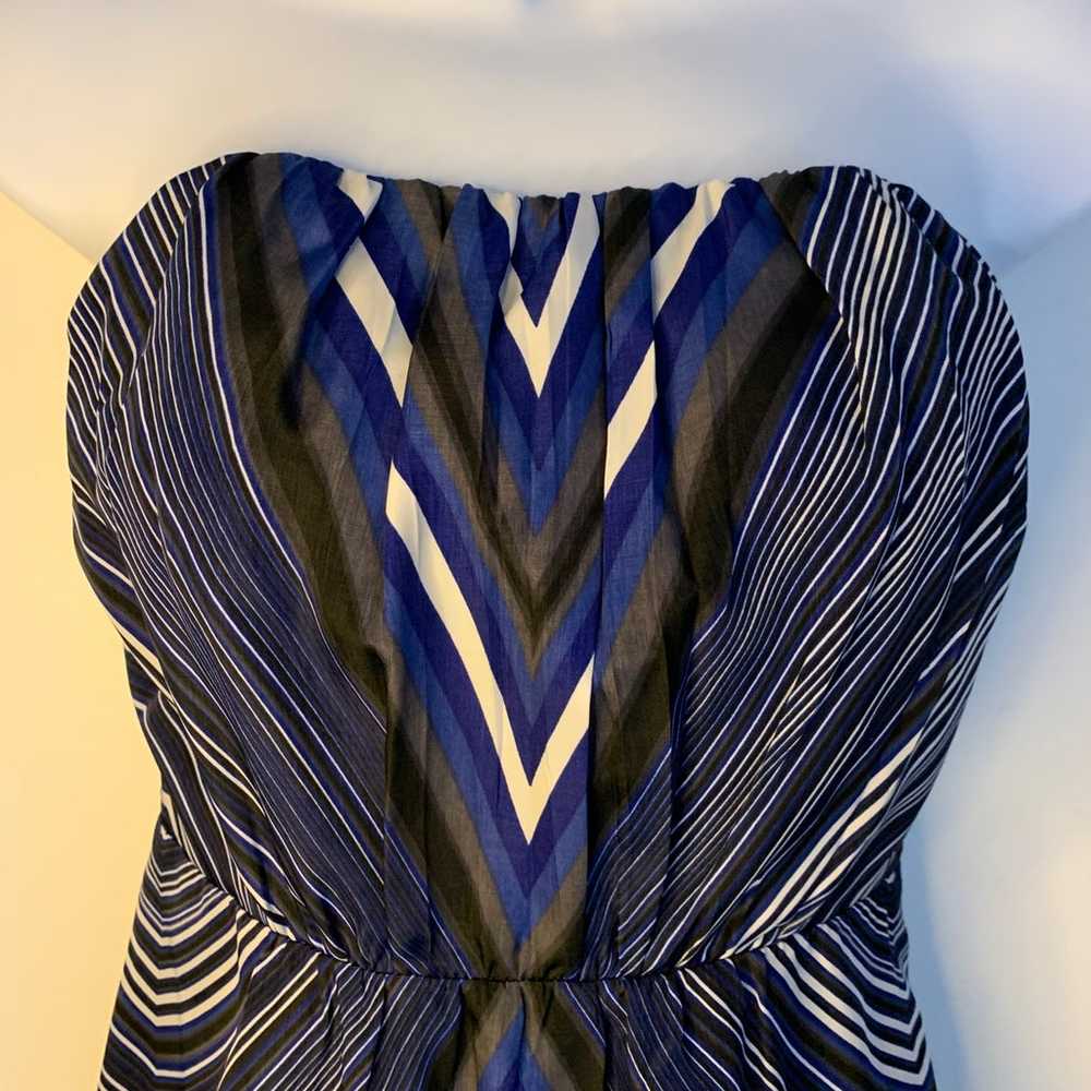The Limited women’s blue striped strapless mini d… - image 2