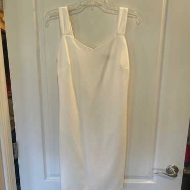 karl lagerfeld white sleeveless shift dress. Size… - image 1