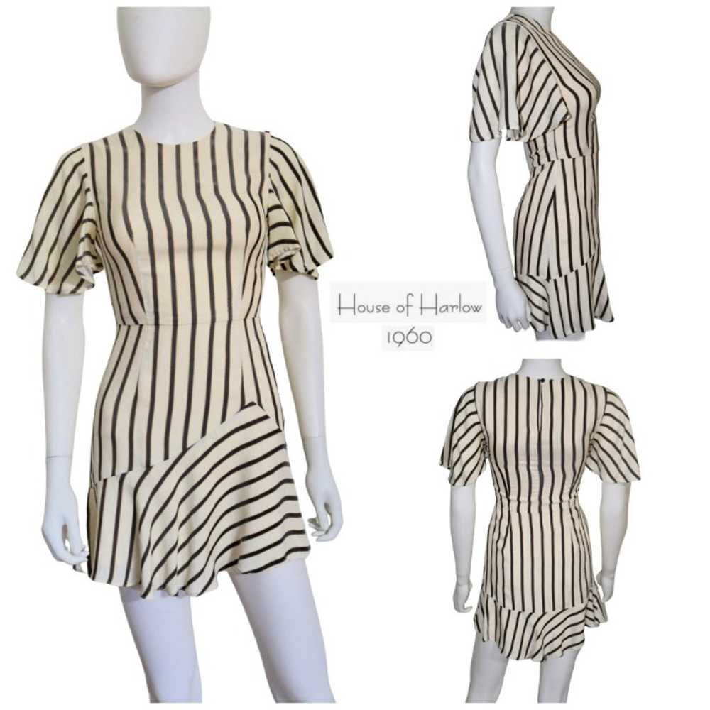 House of Harlow 1960 Black, Cream and Gold Stripe… - image 1