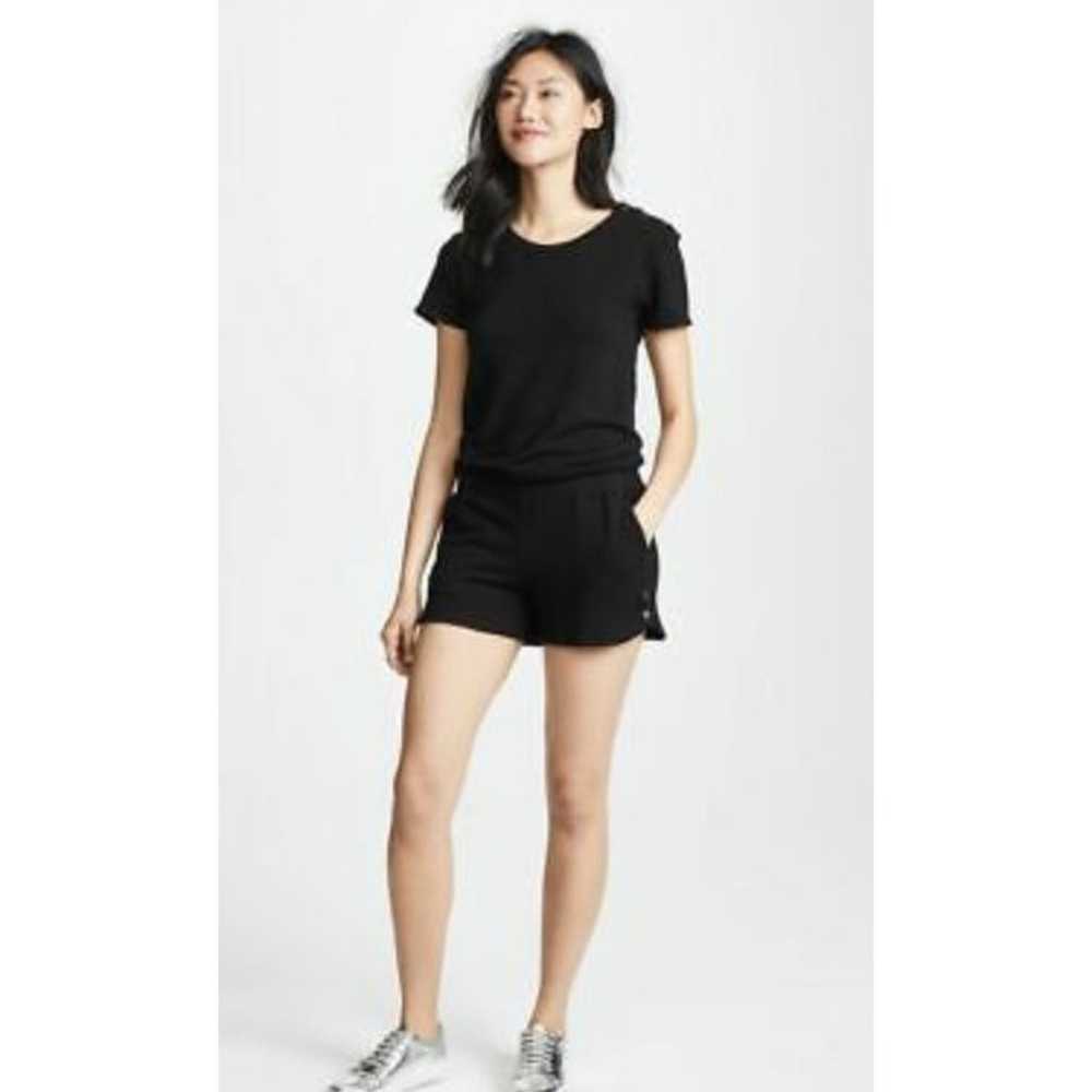 MONROW Super soft Black French Terry Shorts Rompe… - image 11