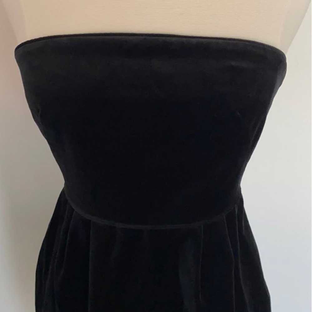 J. Crew black velvet strapless dress, 2 - image 2