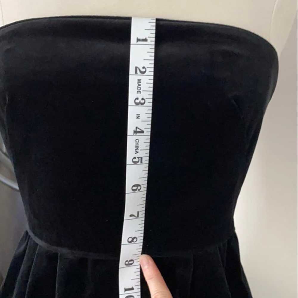 J. Crew black velvet strapless dress, 2 - image 7
