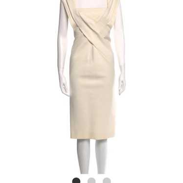 Donna Karan Square Neckline Midi Dress