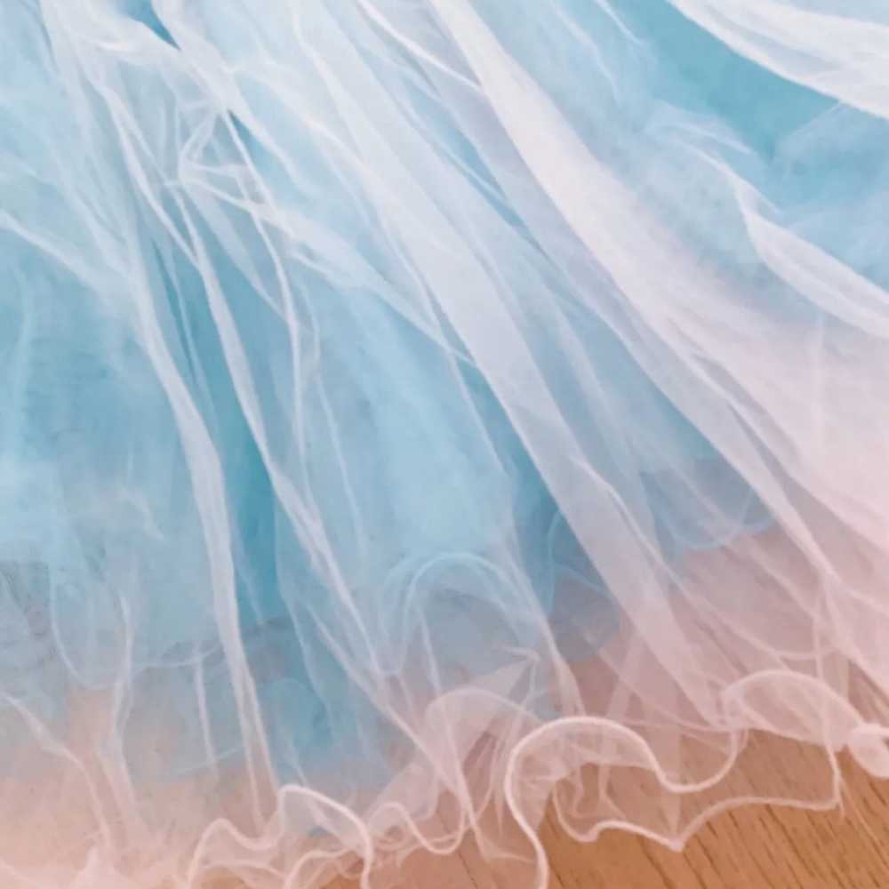Crystal Blue Strapless Tutu Corset Prom Dress ~ S… - image 2