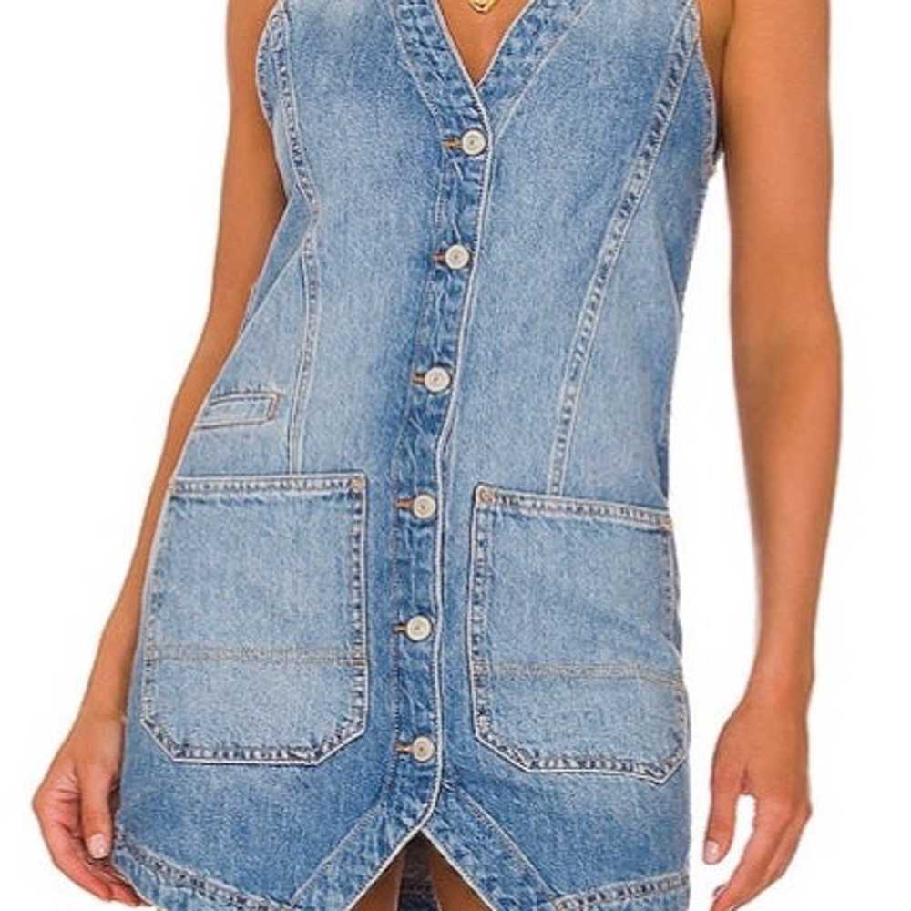 Free people out of office denim vest dress - image 1