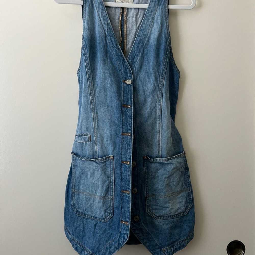 Free people out of office denim vest dress - image 2