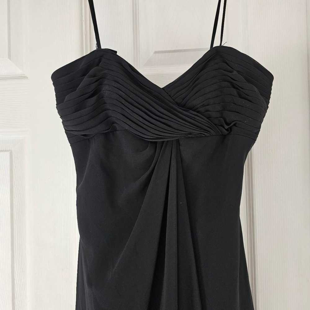 Black asymmetrical formal party dress - image 3