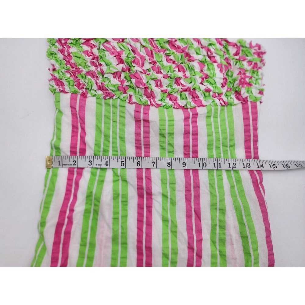 Lilly Pultizer Straples Mini Dress Pink Green Str… - image 9
