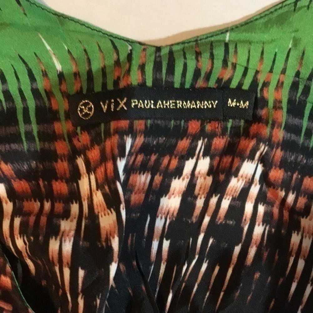 Vix Paula Hermanny Silk Printed Maxi dress size M - image 12