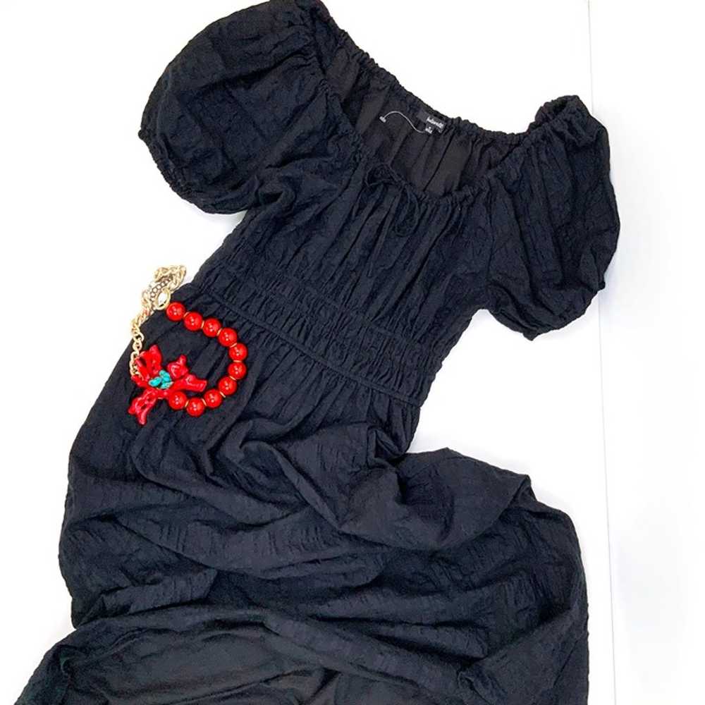 Madewell Lucie Puff Sleeve Midi Dress in True Bla… - image 9