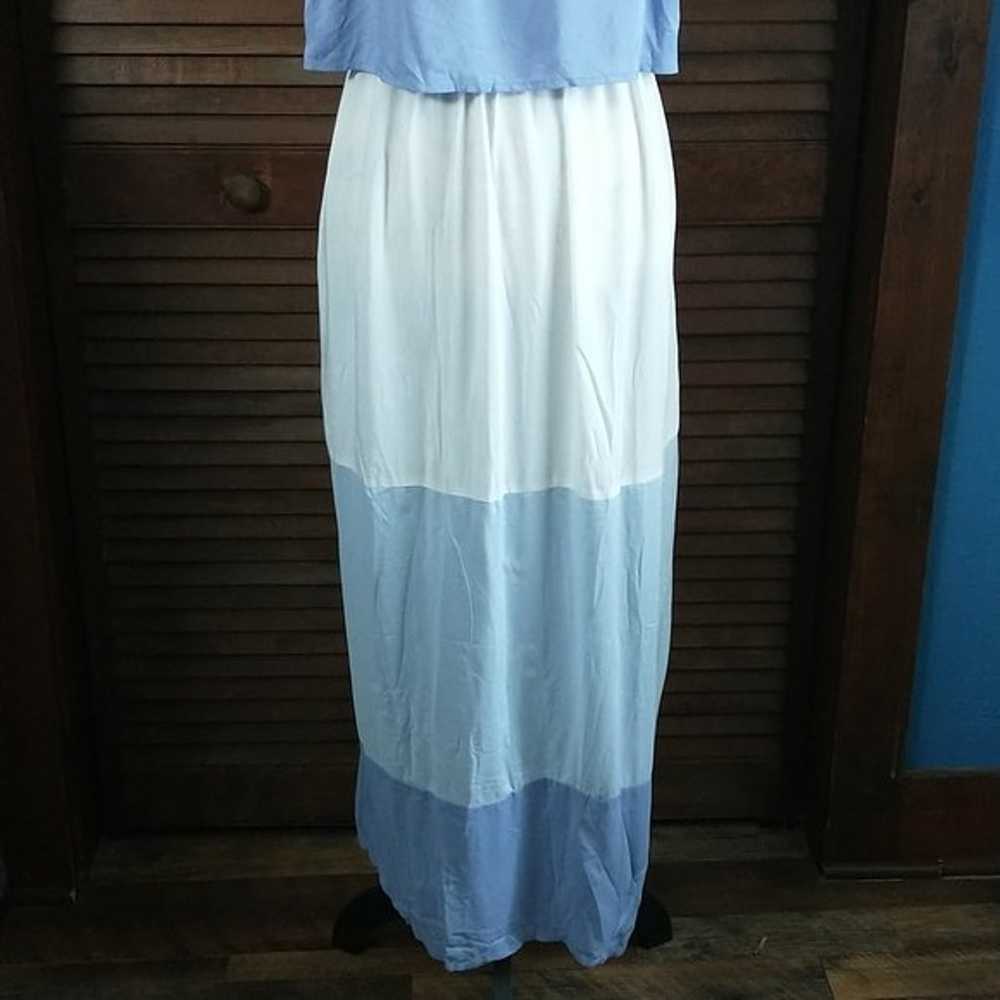 Blue and White Maxi Dress - image 6