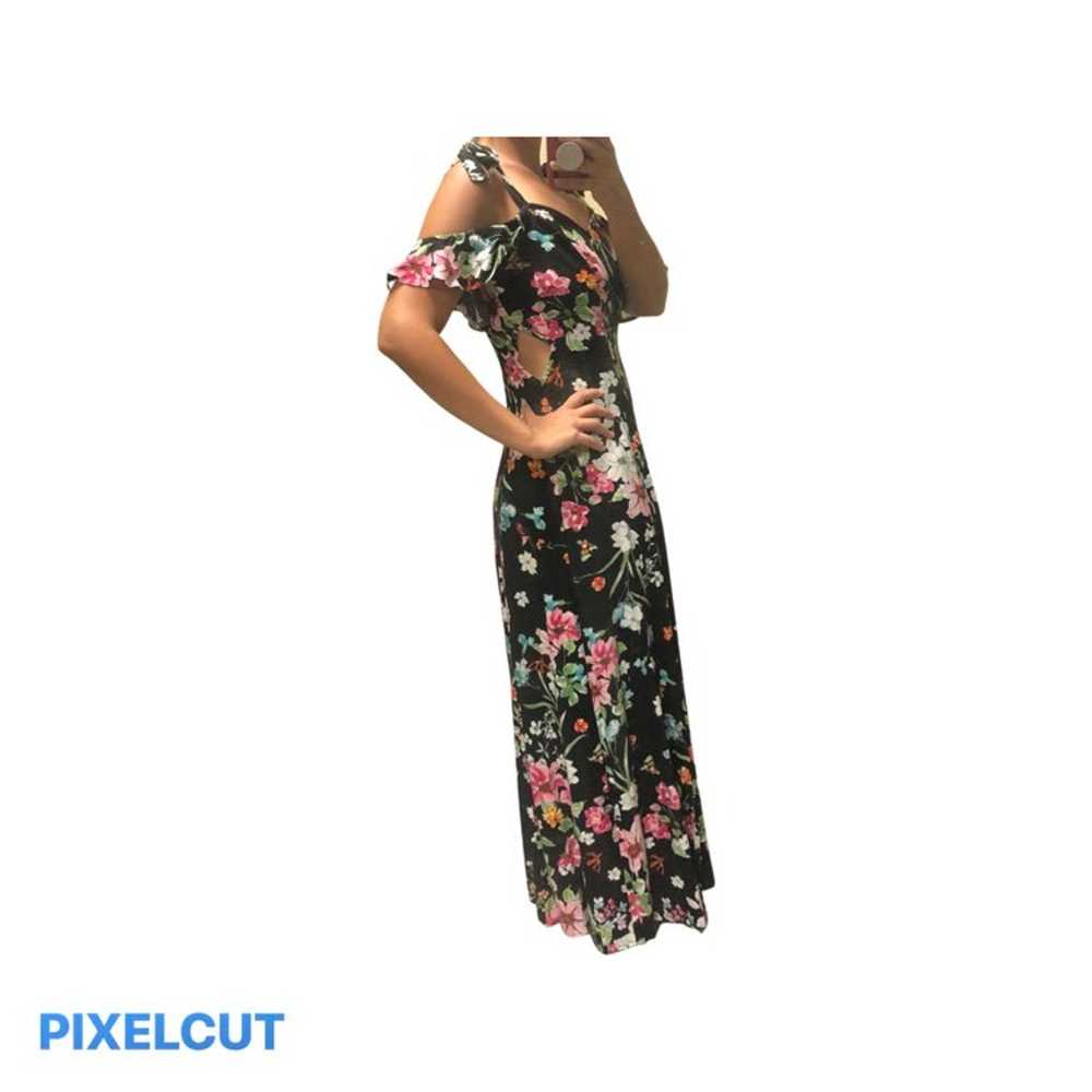 floral maxi dress Medium cold shoulder - image 1