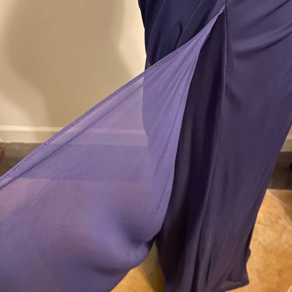 David’s Bridal Purple Long Mesh Dress with Illusi… - image 8