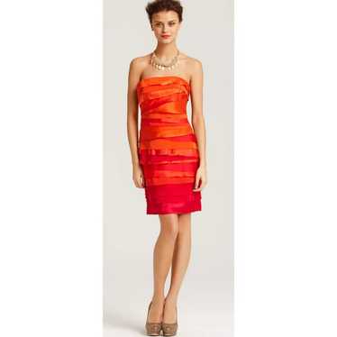 Phoebe Couture Silk Strapless Women Mini Tiered D… - image 1