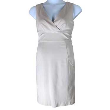 Trina Turk Dress Size 8 Sheath Sleeveless Nude Cr… - image 1