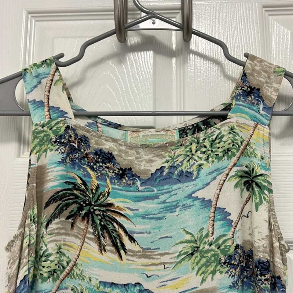 Old Maui Tropical Maxi Sundress W/Button Shirt Ja… - image 7