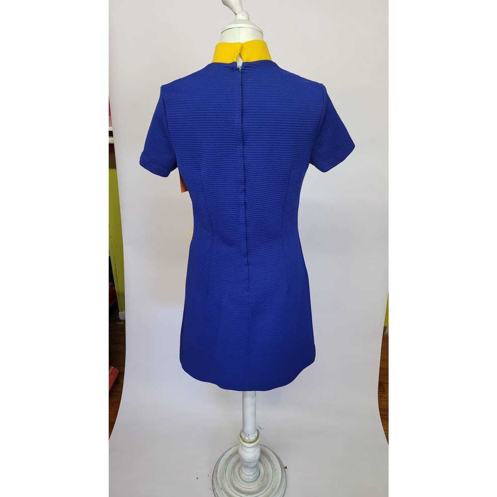 1960s blue mod vintage dress - image 4