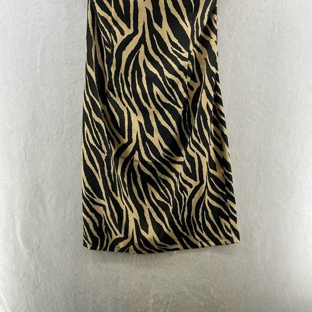 Jessica McClintock Gunne Sax Dress Sz 9 Zebra Ani… - image 6