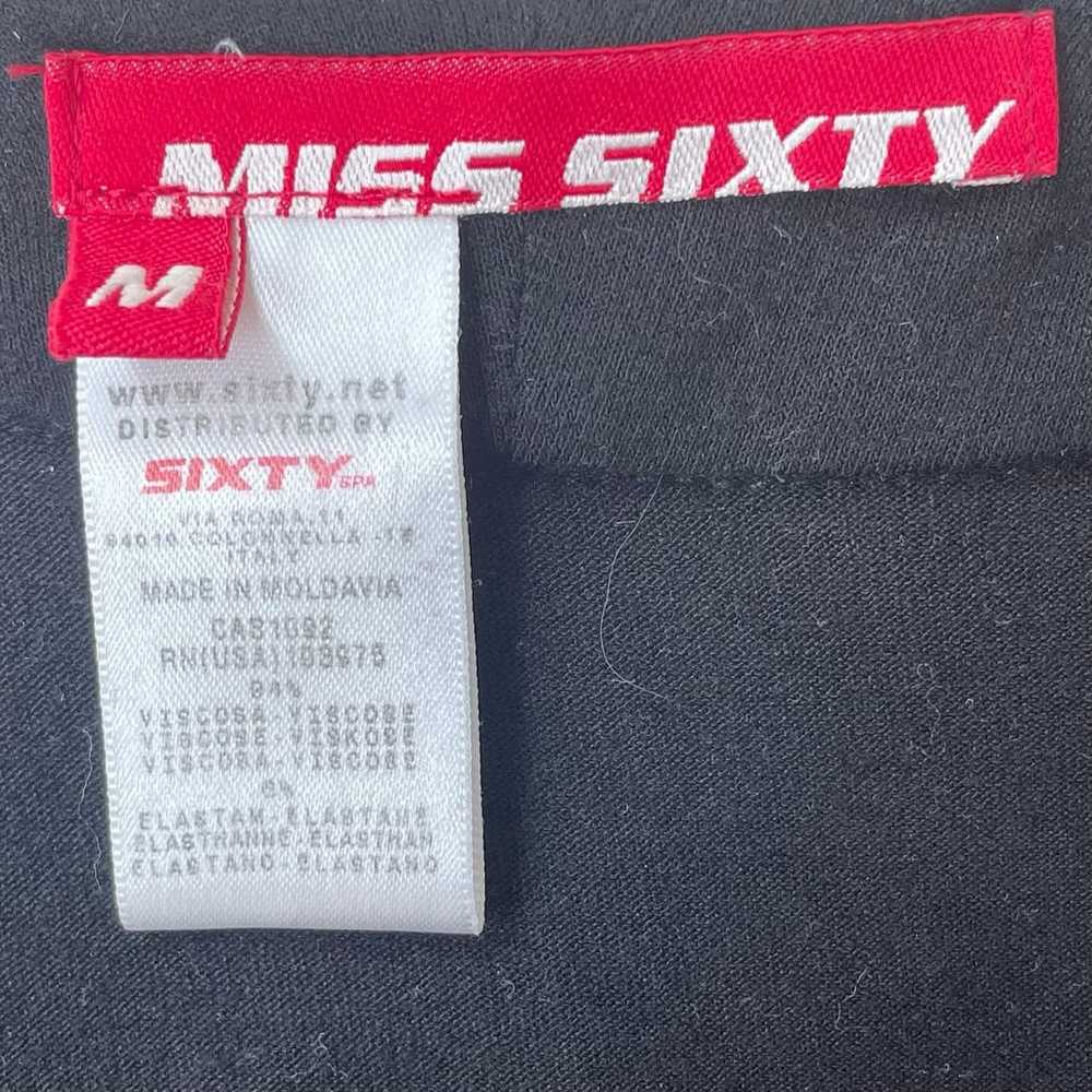 Miss sixty LBD wrap black dress size M - image 4