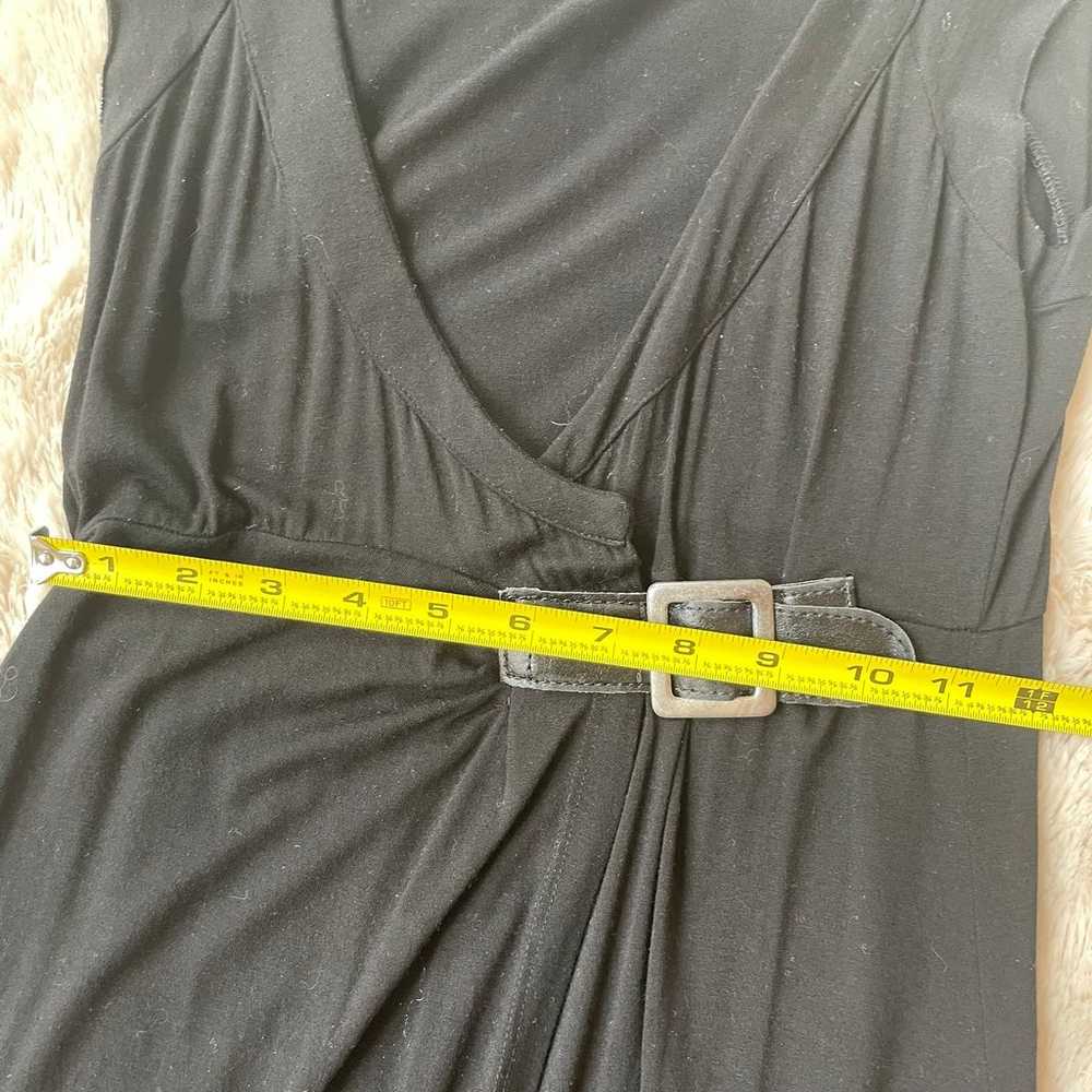 Miss sixty LBD wrap black dress size M - image 6